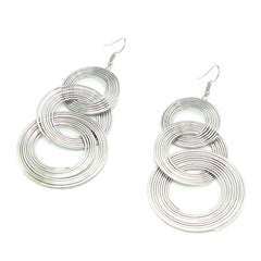 Geometric Multi-layer Metal Hoop Circle Dangle Drop Earring for Women