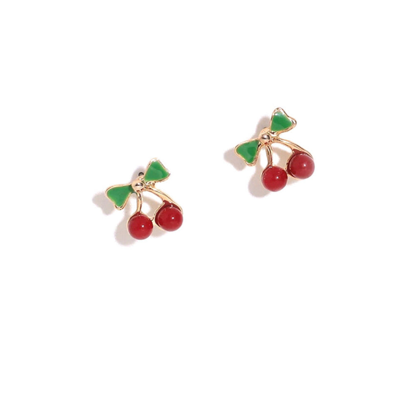 Red Cherry Drop Earrings  Resin Fruit Dangle Earring