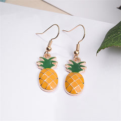 Pineapple Dangle Earrings Tropical Fruit Dangle Earrings Jewelry